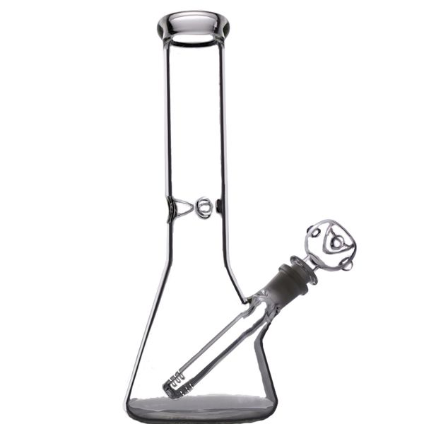 

11.2" стакан стеклянный Бонг простые стеклянные бонги с Ice Catcher толстые стакан база стеклянные водопроводные трубы для курения с Downstem и чаша