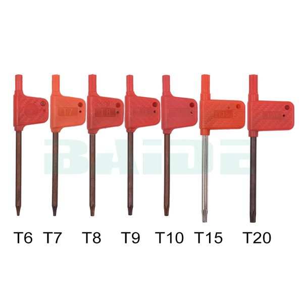 T6 T7 T8 T9 T10 T15 T20 Torx Tornavida Torna Torna Aracı Eklemek için Sıkıcı Bar Anahtarları Araçları 2000 adet / grup