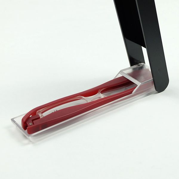 

new arrival slot style legs 4 colors rotatable folding reading glasses with black protective plastic case wholesale