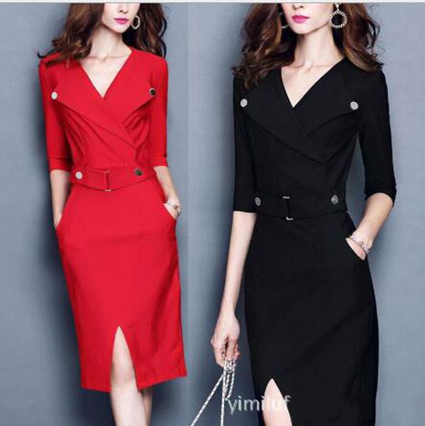 

women casual formal working dresses clothing 2016 knee-length lady maxi summer party evening bodycon clothing for womens wholesale sale, Black;gray