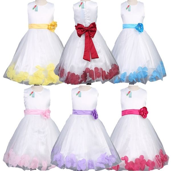

samgami baby new 2016 summer dresses for girls flower girl dress kids clothing children wear fashion toddler princess baby girl dress, Red;yellow