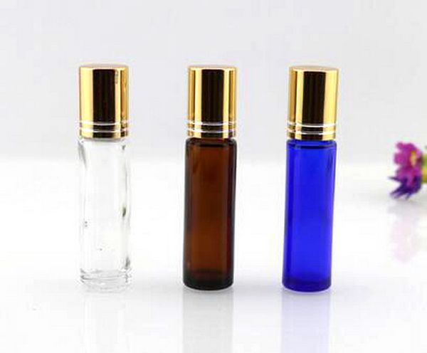 

Roll on gla refillable roller bottle 10ml aromatherapy e ential oil roll on perfume bottle with gla ball blue amber tran parent