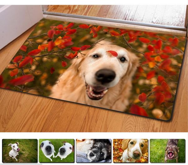 

fashion kawaii welcome floor mats animal cute cat dog print bathroom kitchen carpet house doormats for living room anti-slip rug