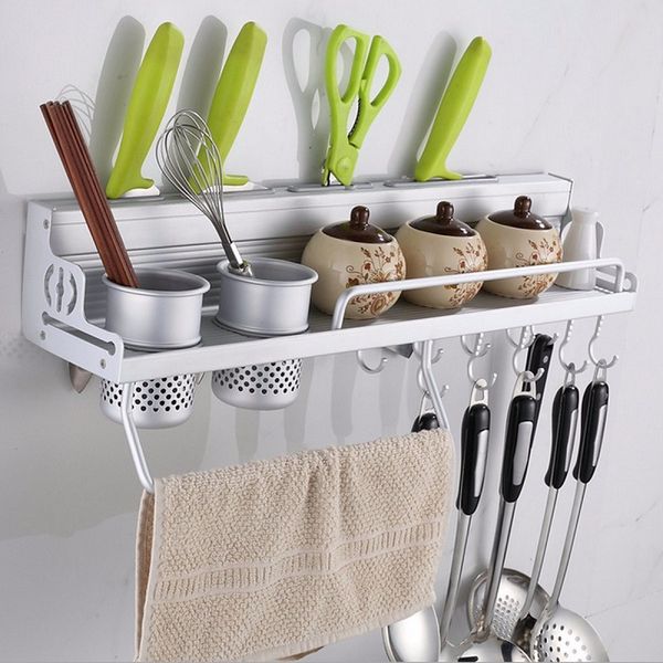 2019 Long Aluminum Kitchen Storage Rack Pantry Pan Pot Organizer