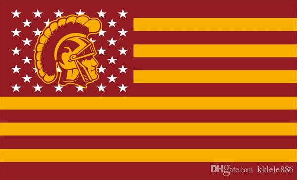 

USC трояны флаг 90 х 150 см полиэстер NCAA звезды и полосы открытый баннер