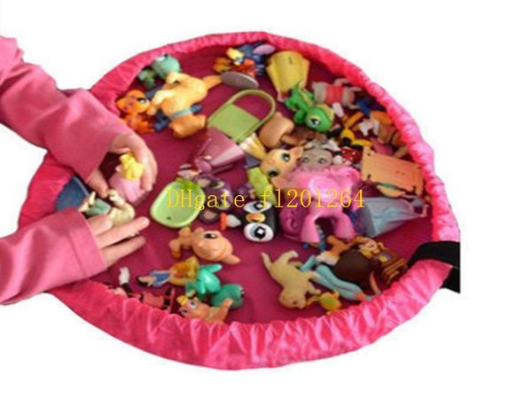 100 teile/los Kostenloser Versand 45 cm Tragbare Kinder Kinder Spielzeug Aufbewahrungstasche Organizer Hause Im Freien Spielmatte Decke Größe S