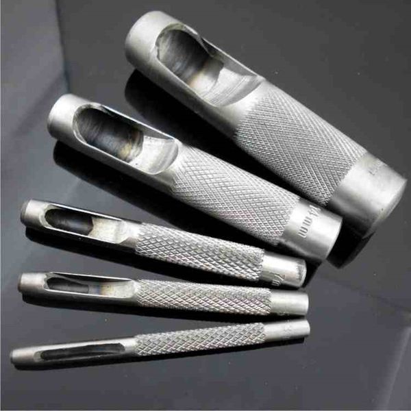 

бесплатная доставка 5 шт. кожаный ремень перфоратор ручной пирсинг ушко рабочие инструменты коровьей удар отверстие набор инструментов