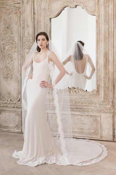 

real image lace applique edge one layer with comb lvory white wedding veil cathedral bridal veils 3m length, Black