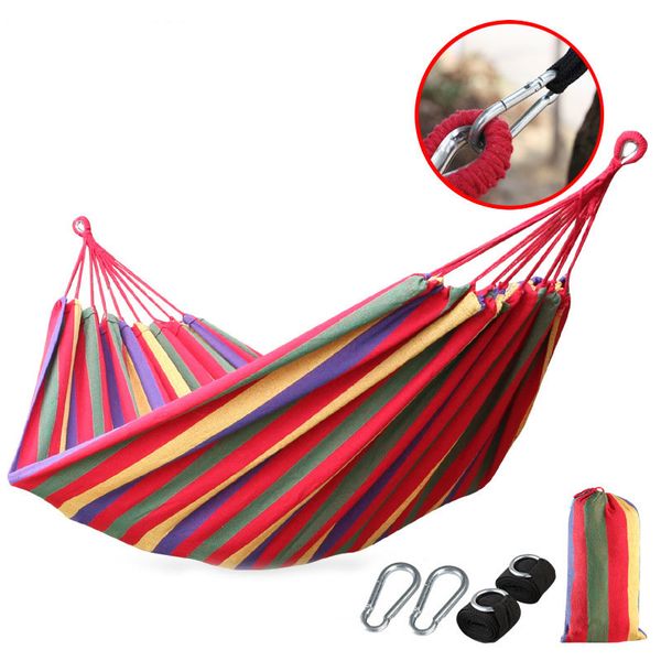 

tanlook ultralight camping hammock compact 2 person cotton hammocks multifunctional hammocks with hanging rope outdoor leisure swing bed