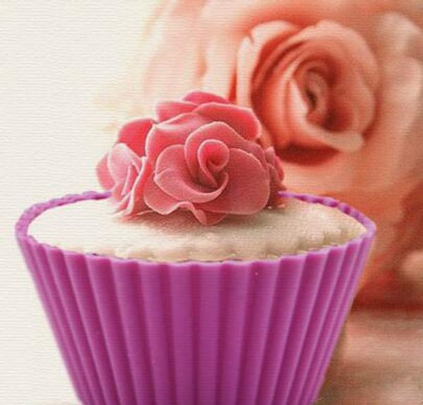 Moda Hot 5 cm Forro Do Queque Do Silicone Bolo Bolo De Chocolate Muffin Liners Pudim Jelly Baking Cup Mould