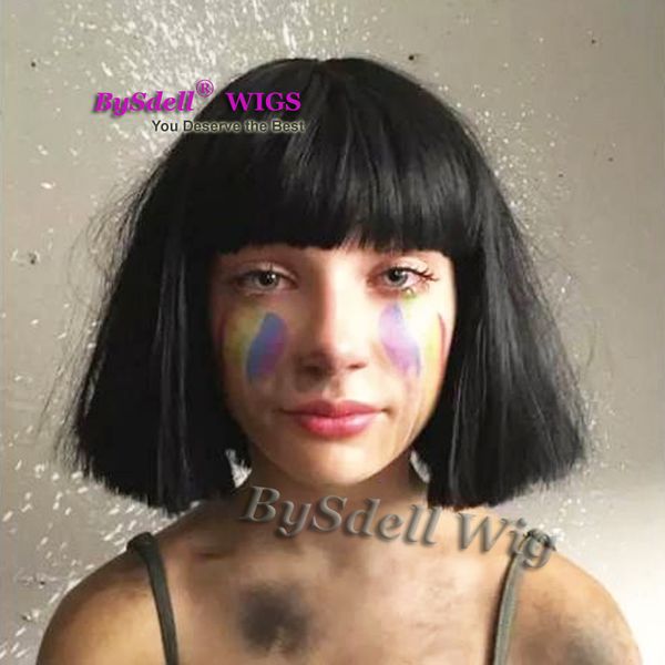 Hot Sale Celebrity Lady Gaga Sia This Is Acting Hairstyle Wig