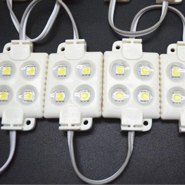 Hochhelles Injektions-LED-Modul, wasserdicht, IP65, SMD 5050, Werbelichtmodul, DC12 V, 0,96 W, 4 LEDs