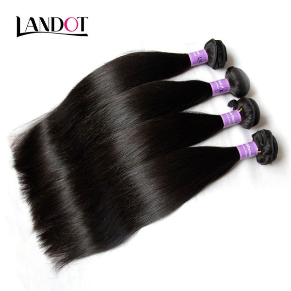 Indiano Grau de Cabelo Em Linha Reta 8A Não Transformados Pacotes Tecer Cabelo Humano Cru Indiano Sedoso Extensões de Cabelo Em Linha 3 Pçslote Natural Preto Pode Tingir