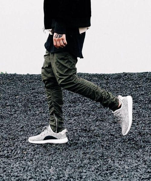 

wholesale- brand style side zipper men slim fit casual mens hip hop jogger biker pants swag sweatpants skinny trousers olive, Black