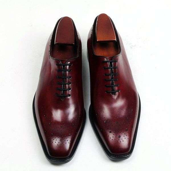 

men dress shoes oxfords shoes men's shoes custom handmade shoes genuine calf leather hd-255, Black