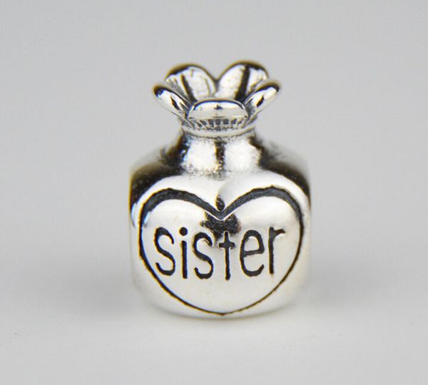 

11*8mm 925 silver sister purse charms beads fit european bracelets for 2016 fashion style love diy charm pendant, Bronze;silver