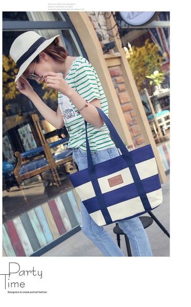 

2017 fashion canvas bag women's shoulder bag shopping bags simple school student zipped bag