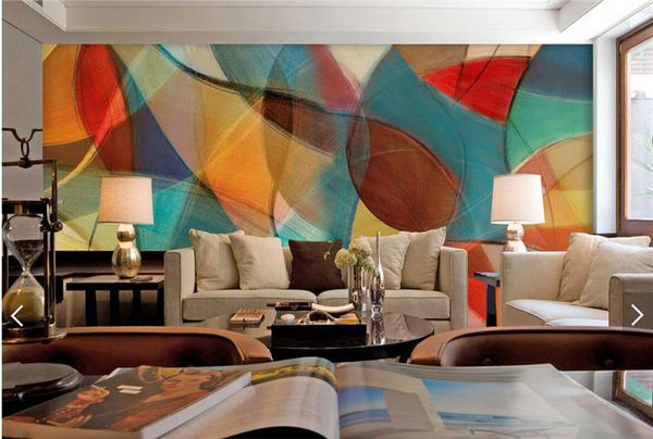 Gratuit Images Acheter 3d Papier Peint Abstrait Feuilles Colore Mural Pour Salon dernière salutations