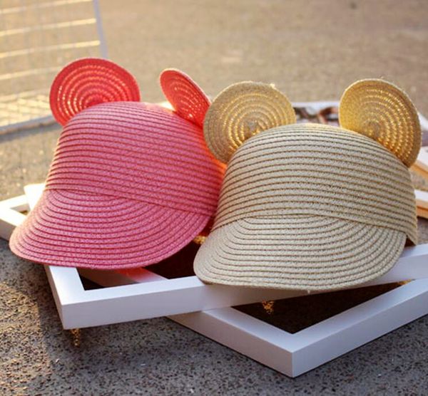 

mouse ear for hat caps baseball children colors 5 straw straw pvauq, White;black