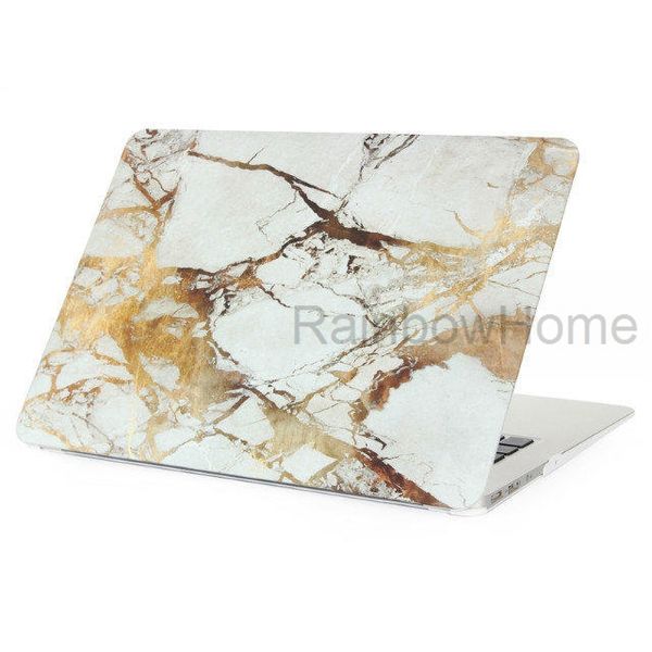 Campione Marmo Granito Design Plastica Custodia in cristallo Custodia protettiva Custodia per MacBook Air Pro Retina 11 13 15 pollici Custodie per decalcomanie ad acqua