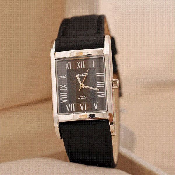 

Free shipping 2015 New KEZZI Korean simple leather square watches fashion Wristwatch for women W258