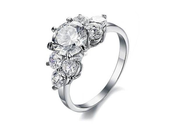 Fashion Day Jewelry New Design Simple Wedding Ring Women Diamond