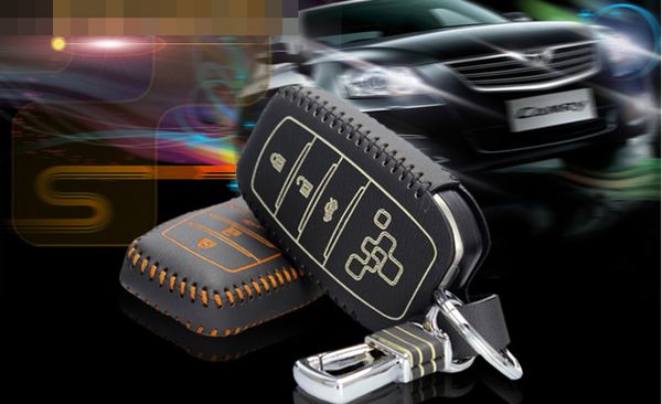 

brand new genuine leather remote control car key case wallet bag cover for toyota corolla /prado /crown