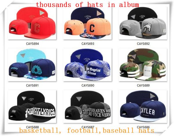 

новый snapback шляпы cap cayler сыновья snap back бейсбол футбол баскетбол пользовательские шапки регулируемый размер груза падения выберите, Blue;gray