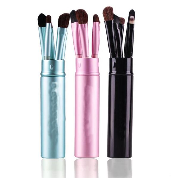 

pony hair pro makeup eye shadow brushes set black make up brushes set cosmetics soft eyeshadow brush holder set makeup tool+ round tube