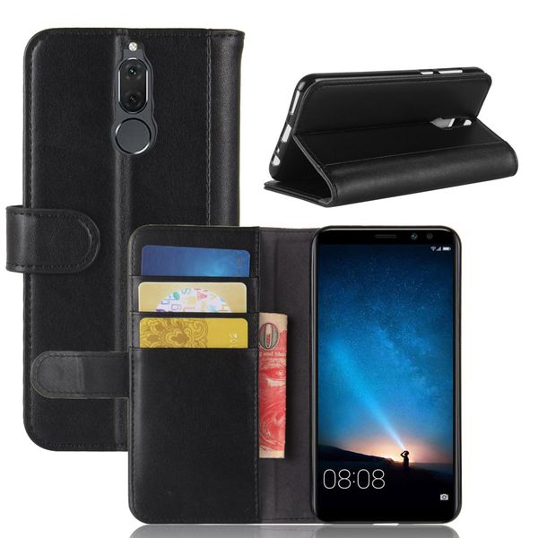 

Откидная крышка для Huawei Honor 9i / Nova 2i, ТПУ + чехол из натуральной кожи с подставкой дл