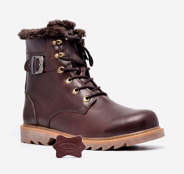 

comfortable handmade men fashion boots winter warm boots plus size cow split motorcycle retro leather plush lining boots 36~47, Black