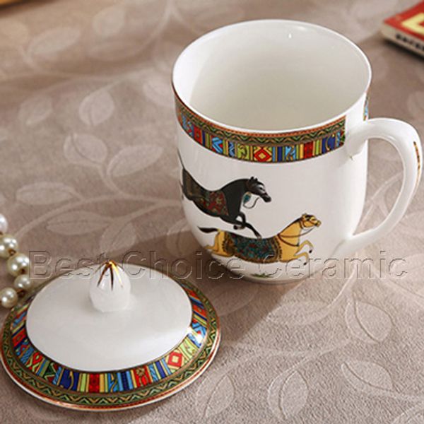 

porcelain mug bone china mugs the god horses design outline in gold ceramic coffee mug with lid 2337
