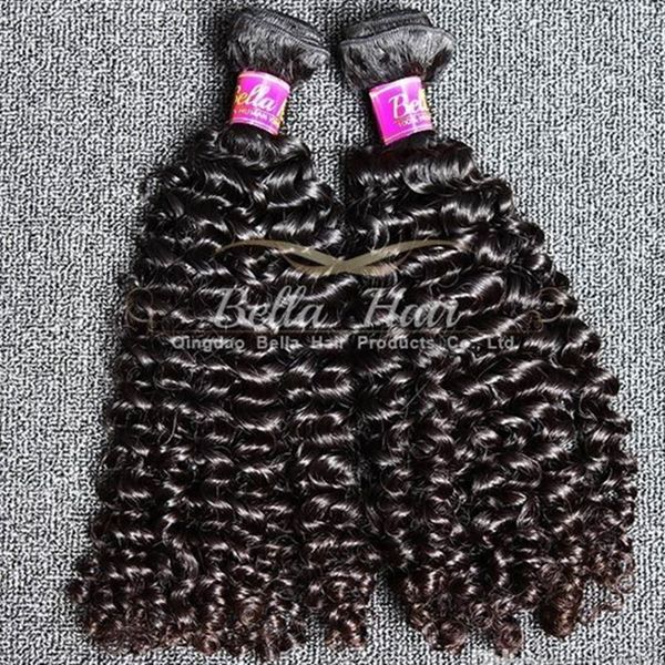 

2pcs/lot grade peruvian hair weave natural color curly peruvian human hair extensions bella hair, Black