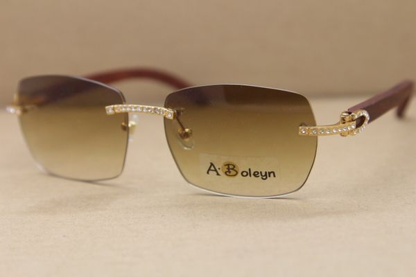 

2020 new metal diamond sunglasses T8100905 high quality fashion sunglasses wooden T8100905 glasses driving glasses Frame Size:57-18-135mm