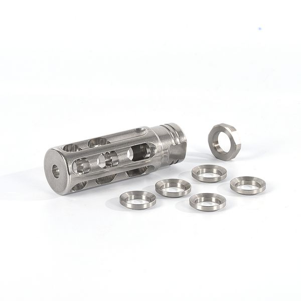 

muzzle brake stainless steel 5.56/.223 muzzle brake with 1/2x28 tpi muzzle device crush washer included