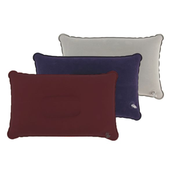 

wholesale-1pc outdoor portable folding air inflatable pillow double sided flocking cushion for travel plane l sale
