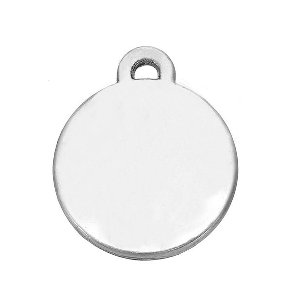 

14.2*17.1mm tibetan silver plated blank stamping discs tag metal pendants diy charms engraving wholesale 20pcs lots, Bronze;silver