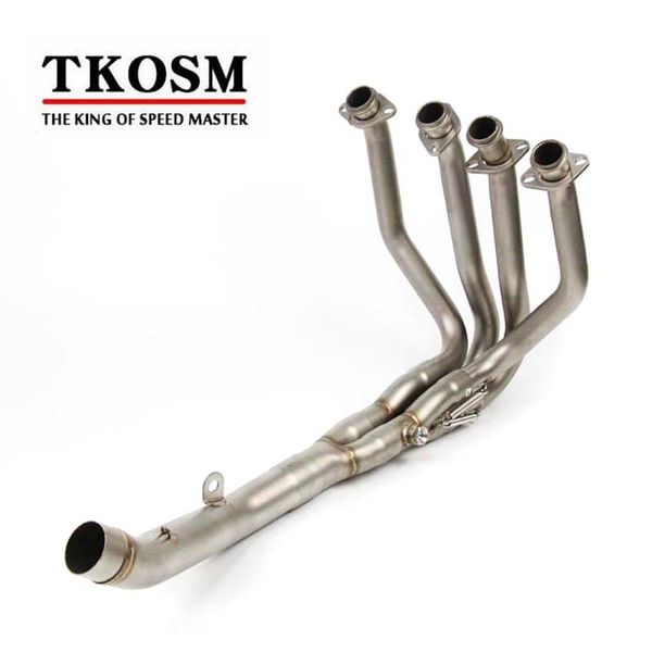 

tkosm 2017 new middle ppie system with exhaust for kawasaki z900 motorcycle modified muffler pipe front header pipe tube