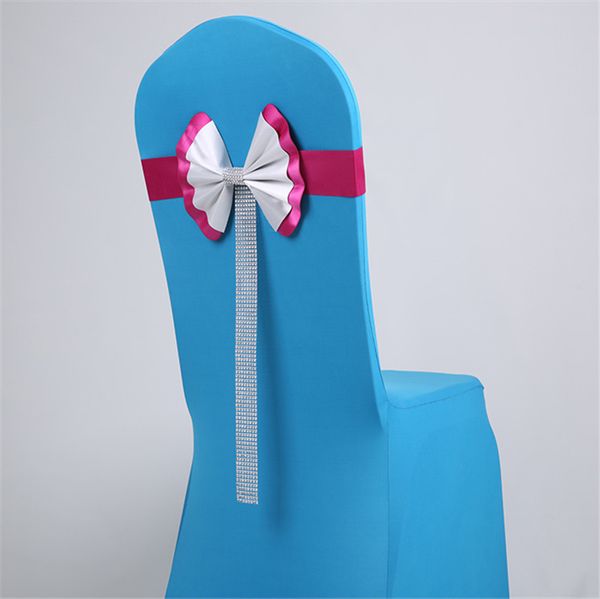 2019 Colorful Chair Sashes Wedding Favors Elastic Hot Party Bows Burdy Blue Pink Gold Covers From Fangzou 69 65 Dhgate Com