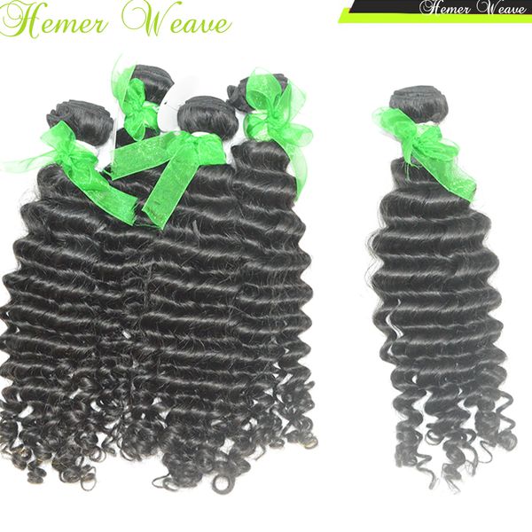 

elegant deep big wave curly indian raw virgin hair tangle flawless unprocessed 4pcs/lot on sale, Black