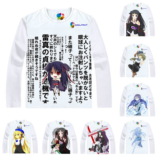 

anime shirt unbreakable machine-doll t-shirts multi-style long sleeve kiko shojo wa kizutsukanai yaya cosplay motivs kawaii shirts, White;black