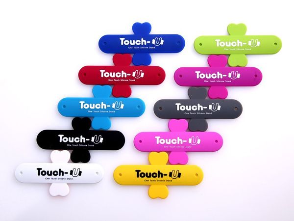 Универсальный портативный Touch U One Touch Silicone подставка для держателя сотовых телефонов для iPhone 5s Galaxy S5 Примечание 3 + розничная упаковка 200 шт.