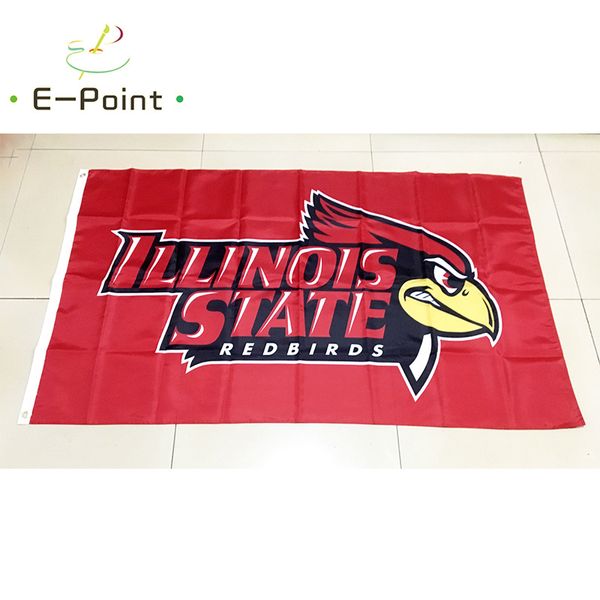 NCAA Illinois State Redbirds bandeira de poliéster 3ft * 5ft (150 cm * 90 cm) Bandeira Bandeira decoração voando jardim de casa ao ar livre presentes