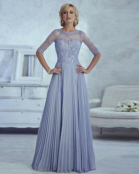 Neue Mutter der Braut Kleider Halbarm Applikationen Gefrieste Mode Maßgeschneiderte Elegante Frauen A-linie Hochzeit Party Kleid