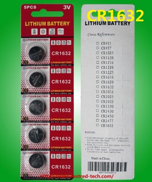 2500 Stück (500 Karten) CR1632 3 V Lithium-Knopfzellenbatterie, Knopfzellen 100 % frisch