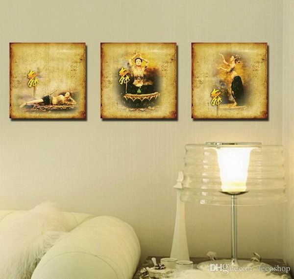 

фэн-шуй wall art холст hd печати декоративные zen изображения современные китайские слова dancer set30271