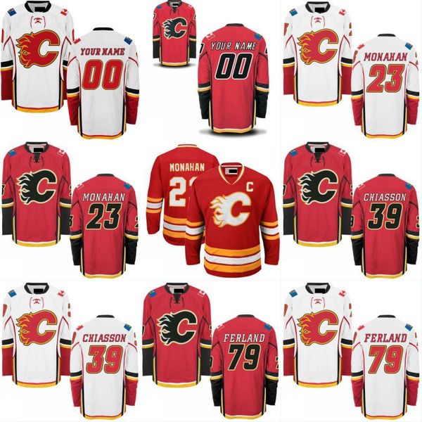

Calgary Flames Jersey 23 Sean Monahan 25 Freddie Hamilton 27 Dougie Hamilton 29 Deryk Engelland 31 Chad Johnson Custom Hockey Jerseys