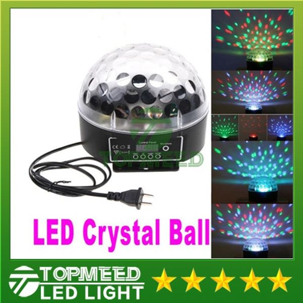 DHL Mini Digital LED RGB Kristall Magic Ball Effekt Licht DMX512 Disco DJ Bühnenbeleuchtung Sprachaktivierte Großhandel Licht Lampe 20