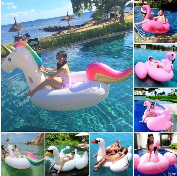 2016 novo verão quente gigante Swan 1.9m passeio inflável Na Associação Toy Float Swan inflável Swim Anel colchão Free shiping