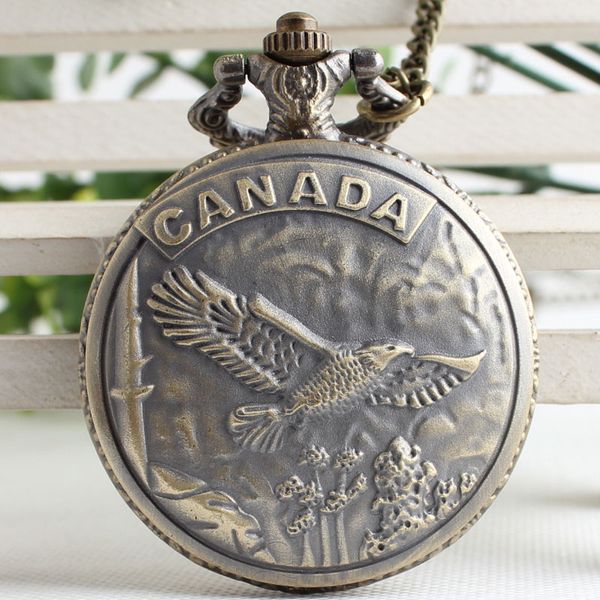 

Канада птица кварцевые карманные часы для мужчин женщин подарок ожерелье кулон ч